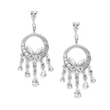 Dainty Cubic Zirconia Chandelier Earrings 3635E