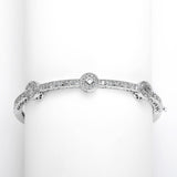 Vintage Wedding Cubic Zirconia Bangle Bracelet 3642B