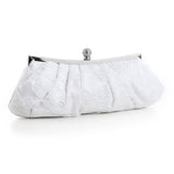 White Lace Bridal Purse with Crystal Clasp 3733EB-W