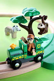 BRIO World - 33720 Safari Railway Set | 17 Piece Train Toy with Accessories and Wooden Tracks for Kids Ages 3 and Up