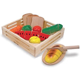 3 Item Bundle: Melissa & Doug Wooden Food Slicing + Fridge Food Set MD487/4076 + Coloring Activity Book by Melissa & Doug