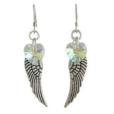 Woodstock Angel Wing Earrings, Aurora Borealis- Rainbow Maker Collection