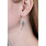 Woodstock Angel Wing Earrings, Aquamarine Colored Swarovski(R) Crystal