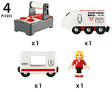 BRIO World - 33510 Remote Control Travel Train | 4 Piece Train Toy for Kids Ages 3 and Up,Multi