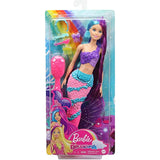 Barbie Dreamtopia Mermaid Doll (13-Inch) with Extra-Long Two-Tone Fantasy Hair, Hairbrush, Tiaras and Styling Accessories, Gift for 3 to 7 Year Olds