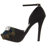 Touch Ups Women's Fantasy Platform Sandal,Black Satin,8.5 M US