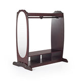 Guidecraft Dress Up Storage  Espresso: Kids' Costume Dresser, Armoire with Rack, Toy Bins and Full Mirror - Playroom Organizer, Children Room Furniture