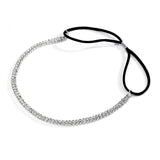 2-Row Gold Rhinestone Adjustable Stretch Headband