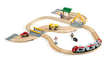 BRIO World - 33209 Rail & Road Travel Set | 33 Piece Train Toy with Accessories and Wooden Tracks for Kids Ages 3 and Up