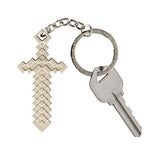 JINX Minecraft Sword 3D Metal Key Chain, Metallic, One Size