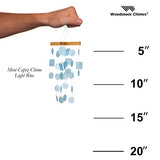 Woodstock Chimes C138 The Original Guaranteed Musically Tuned Chime Asli Arts Collection, Mini, Capiz - Light Blue