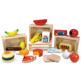 3 Item Bundle: Melissa and Doug 271 Food Groups and 4077 Pantry Wooden Play Food + Free Activity Book