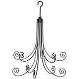 Woodstock Wind Chimes Fiddlehead Two-Tier Hanging Display Black