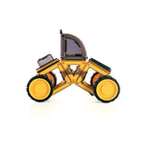 PowerClix Construction Vehicle Set: 55 Piece Magnetic Build-Your-Own Dump Truck, Bulldozer, and More - STEM Educational Building Toy for Kids