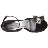 Touch Ups Women's Fantasy Platform Sandal,Black Satin,5.5 M US