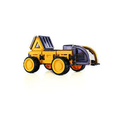 PowerClix Construction Vehicle Set: 55 Piece Magnetic Build-Your-Own Dump Truck, Bulldozer, and More - STEM Educational Building Toy for Kids