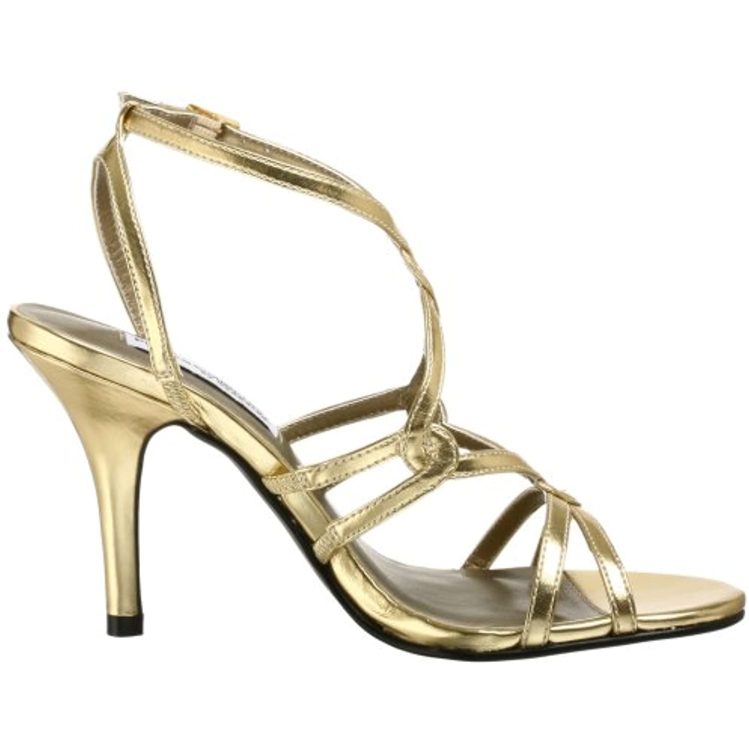 Dyeables Women's Runway Sandal,Gold Metallic Polyurethane,10 M