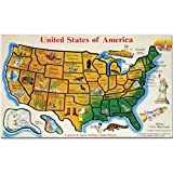 USA Map 45pc Wood Puzzle, jigsaw puzzles