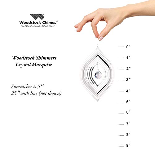 Woodstock Chimes Rainbow Makers Shimmers Suncatcher, Crystal - Marquise
