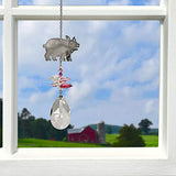 Woodstock Chimes CFPI Crystal Fantasy Suncatcher, Pig