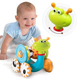 Yookidoo Musical Crawl N' Go Snail Toy with Stacker - Promotes Baby's Crawling and Walking. Rolls and Spins Its Shell As It Moves.
