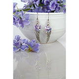 Woodstock Angel Wing Earrings, Violet- Rainbow Maker Collection