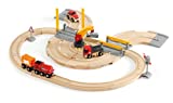 BRIO 26 Piece Rail & Road Crane Set Wooden Tracks and Vehicles
