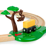 BRIO World - 33720 Safari Railway Set | 17 Piece Train Toy with Accessories and Wooden Tracks for Kids Ages 3 and Up