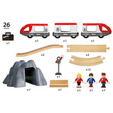 BRIO World - 33773 Railway Starter Set | 26 Piece Toy Train with Accessories and Wooden Tracks for Kids Age 3 and Up