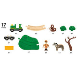 BRIO World - 33720 Safari Railway Set | 17 Piece Train Toy with Accessories and Wooden Tracks for Kids Ages 3 and Up