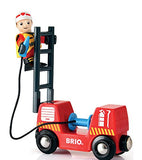 BRIO 33815 Rescue Firefighter Set | 18 Piece Train Toy with a Fire Truck, Accessories and Wooden Tracks for Ages 3 and Up