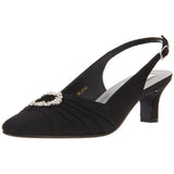 Dyeables Women's Ann Pump,Black Satin,9 WW US