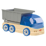 Automoblox Collectible Wood Toy Cars and Trucks—BR100 Hercules Hauler/Dump Truck with 2 Mini Vehicles