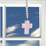 Woodstock Chimes DDCRO Rainbow Makers Crystal Suncatcher, Cross - Rose