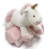 Baby GUND Luna Unicorn with Pink Blanket Stuffed Animal Plush, Set of 2, 7