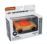 Automoblox Collectible Wood Toy Cars and Trucks—Mini C12 Cipher Sportscar (Compatible with other Mini and Micro Series Vehicles), 4.75" x 1.75", Orange, Model:55109