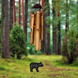 Woodstock Chimes CBEA The Original Guaranteed Musically Tuned Chime Asli Arts Collection, Medium, Half Coconut Bamboo-Bear