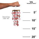 Woodstock Chimes CDCR The Original Guaranteed Musically Tuned Chime Asli Arts Collection, Diamond Capiz - Red
