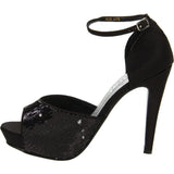 Touch Ups Women's Debbie Ankle-Strap Sandal,Silver Sequins,5 M US