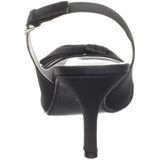 Dyeables Women's Faye Open-Toe Pump,Black Satin,6 B US