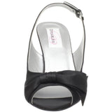 Dyeables Women's Faye Open-Toe Pump,Black Satin,6 B US