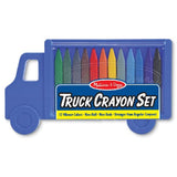 4 Item Bundle: Melissa & Doug 500 Count Blue Sticker Collection,Jumbo Coloring Pad,Truck Crayon Set + Free Activity Book