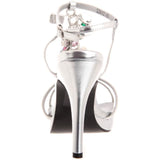 Dyeables Women's Maria Platform Sandal,Silver Metallic,5 B US