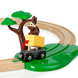 BRIO World - 33720 Safari Railway Set | 17 Piece Train Toy with Accessories and Wooden Tracks for Kids Ages 3 and Up