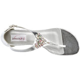 Dyeables Women's Cleo Sandal,Silver Metallic,9 B US