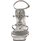 Dyeables Women's Nola Platform Sandal,Silver Reptile,7 B US