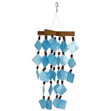 Woodstock Chimes CDCB The Original Guaranteed Musically Tuned Chime Asli Arts Collection, Diamond Capiz - Blue