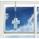 Woodstock Chimes DDCSA Rainbow Makers Crystal Suncatcher, Cross - Sapphire