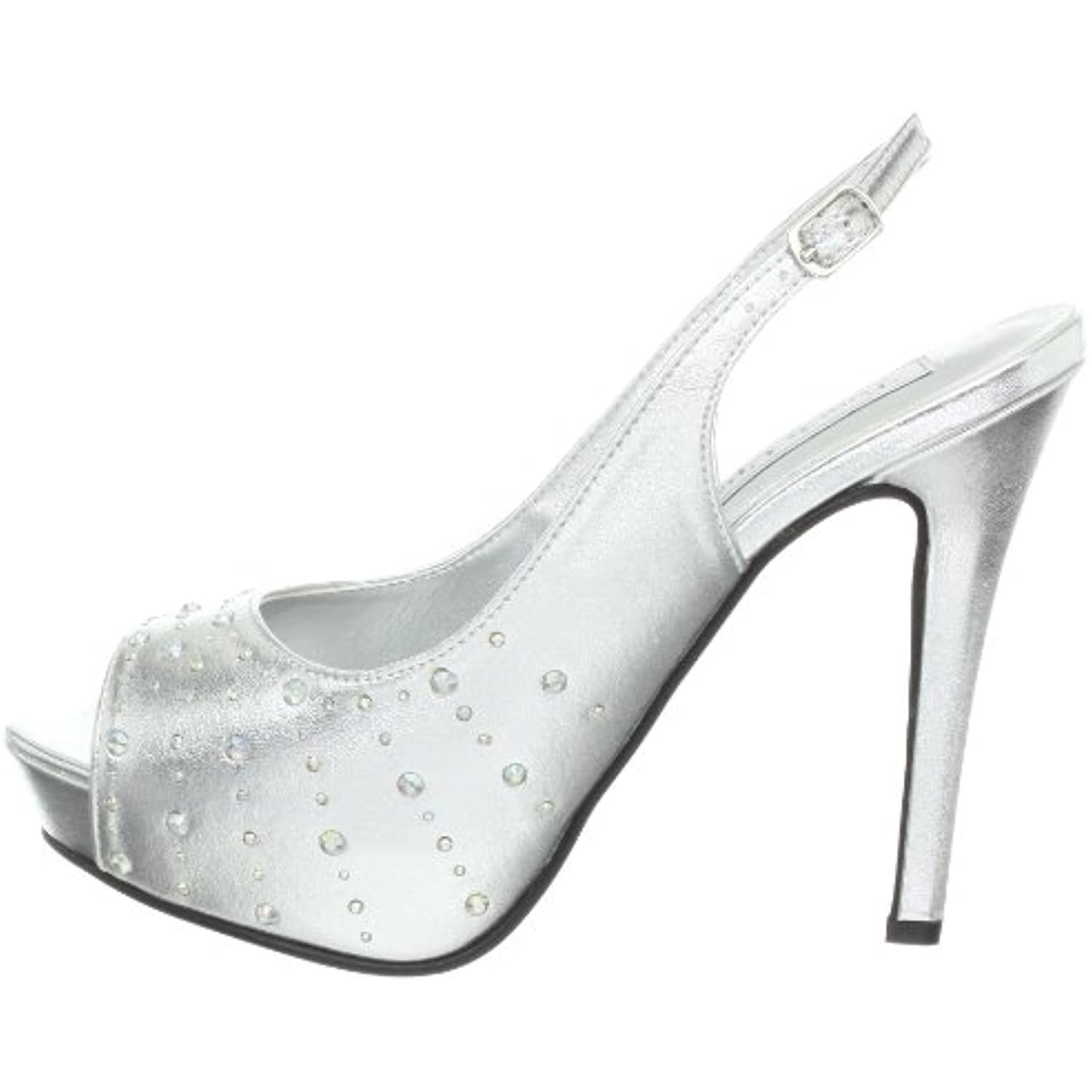 Touch Ups Women's Brooke Pump,Silver Metallic,5 M US