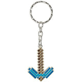 JINX Minecraft Diamond Pickaxe Metal Key Chain, Metallic with Enamel Fill, One Size